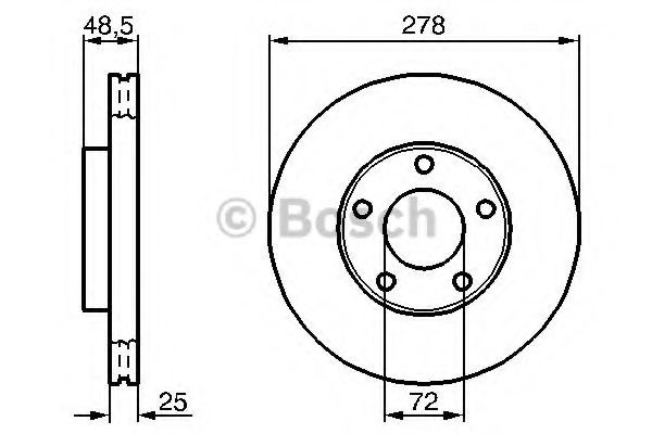 Передние тормозные диски 0986479C68 Bosch