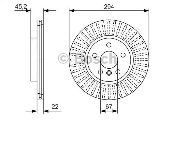 Передние тормозные диски 0986479C91 Bosch