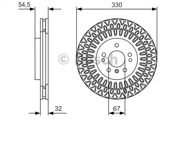 0986479D08 Bosch Диск тормозной передний