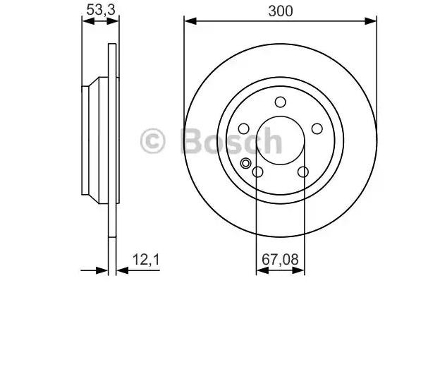 0986479D12 Bosch Дисковый тормоз
