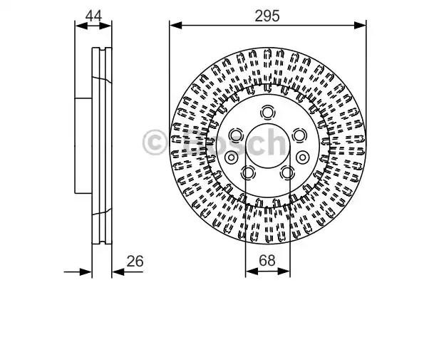 0986479D16 Bosch Диск тормозной передний