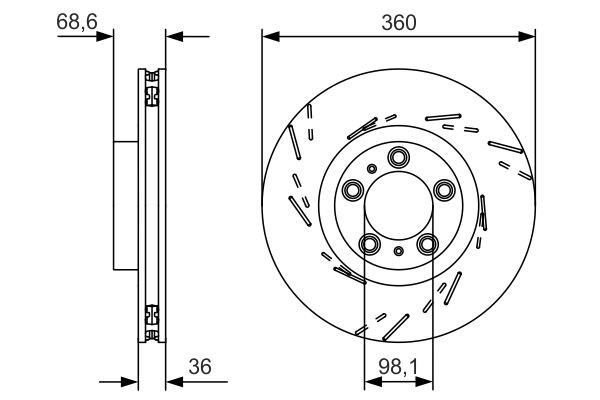 Тормоз дисковый передний Bosch 0986479D22 цена, от 128.27 USD