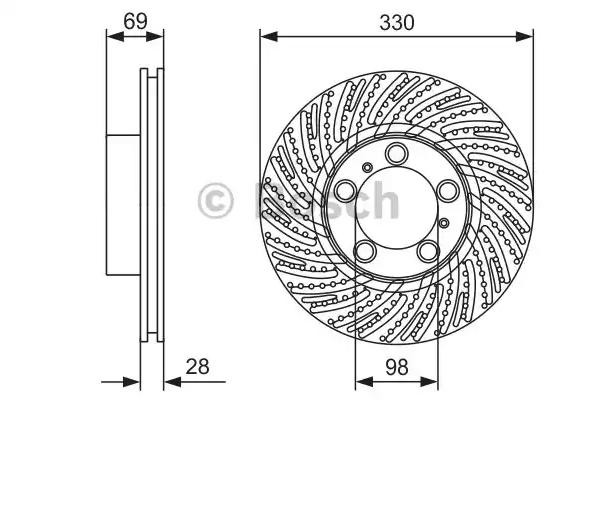 0986479D24 Bosch Диск тормозной передний