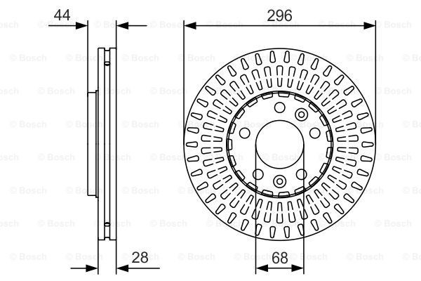 0986479D30 Bosch Диск тормозной передний