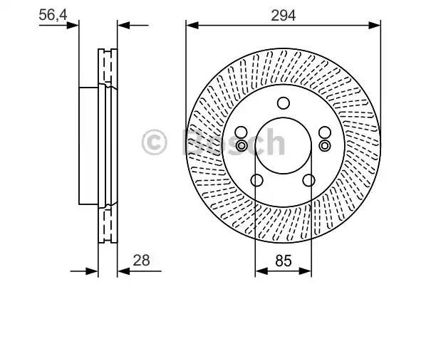 Передние тормозные диски 0986479D32 Bosch