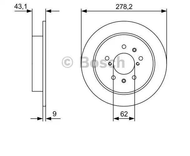 Тормозные диски 0986479D34 Bosch