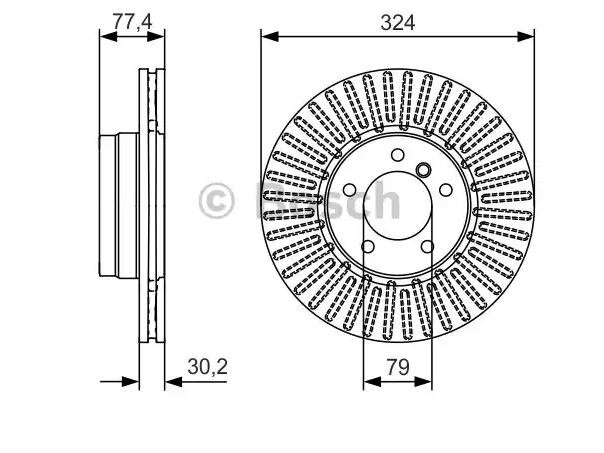 Передний тормозной диск Bosch 0986479D39