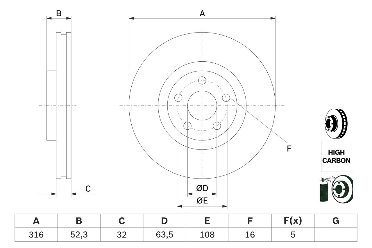 Купить 0986479D48 Bosch Ротор тормозной