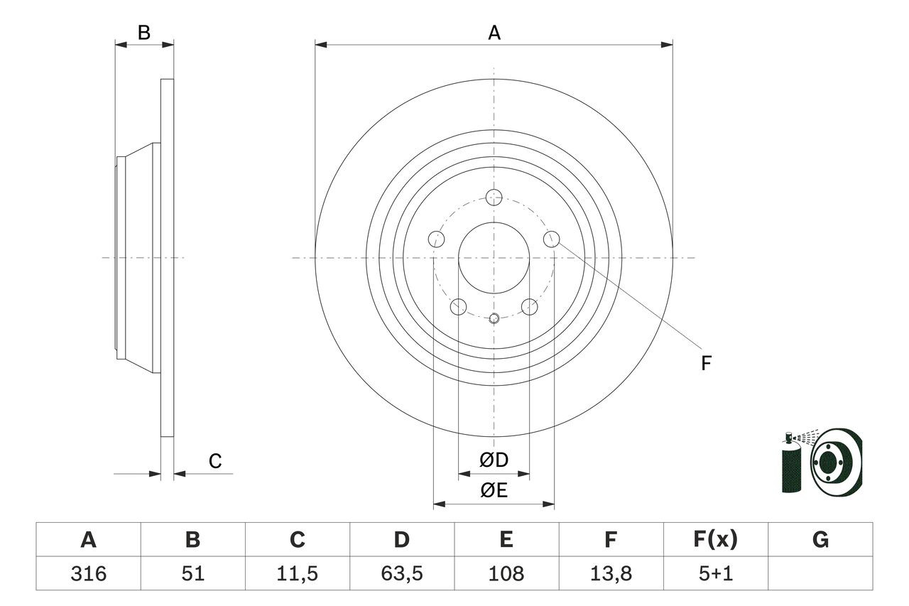 Задний тормозной диск Bosch 0986479D86 цена, от 42.30 USD