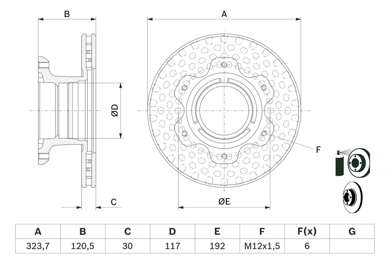 Задний дисковый тормоз Bosch 0986479E48