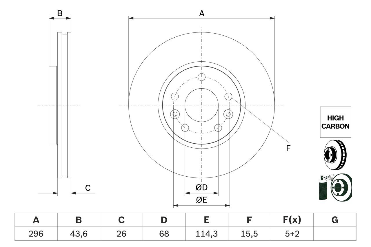Купить 0986479F05 Bosch Ротор тормозной
