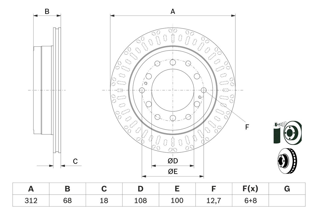 0986479F07 Bosch Дисковый тормоз