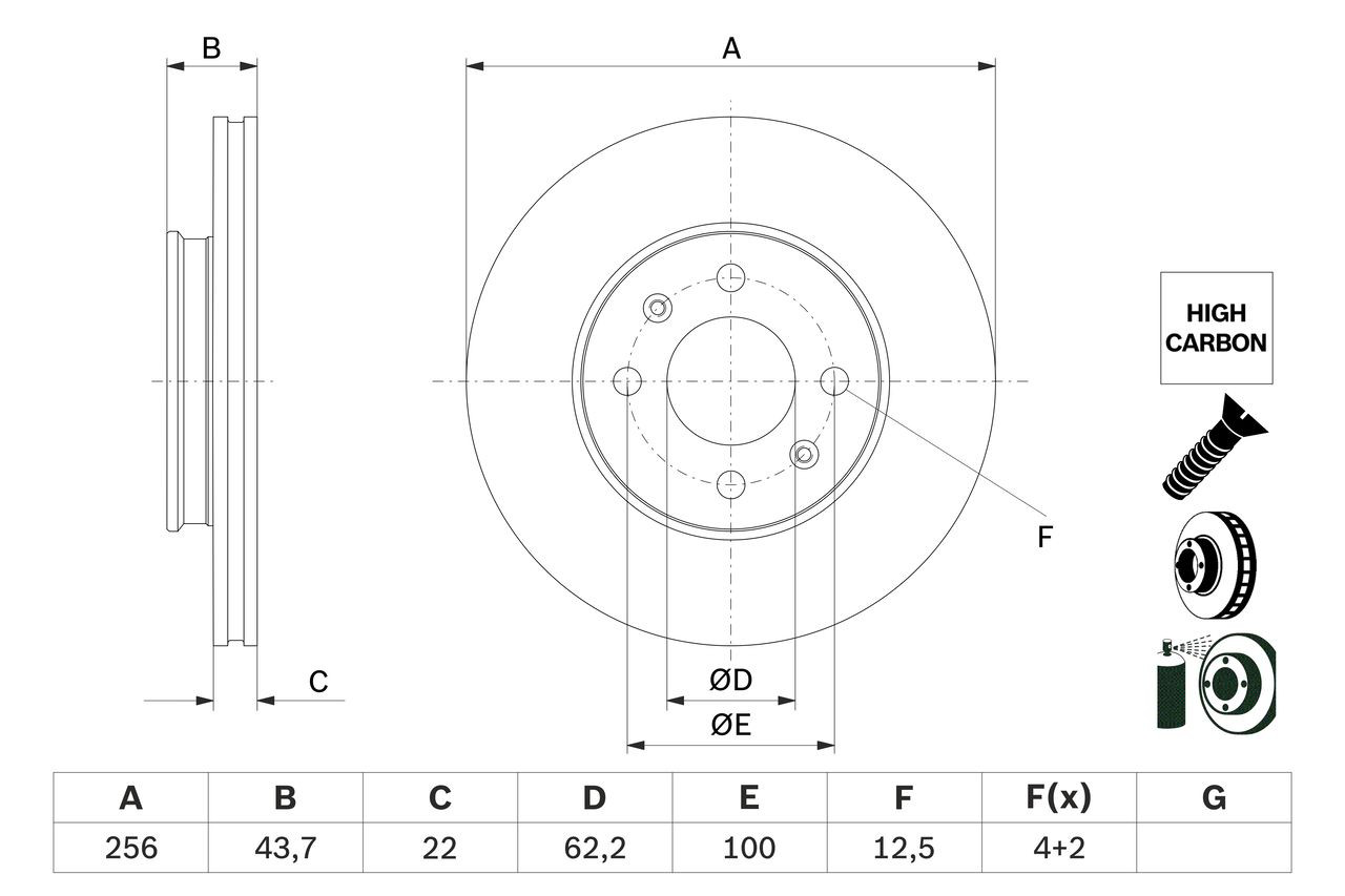Купить 0986479F29 Bosch Ротор тормозной