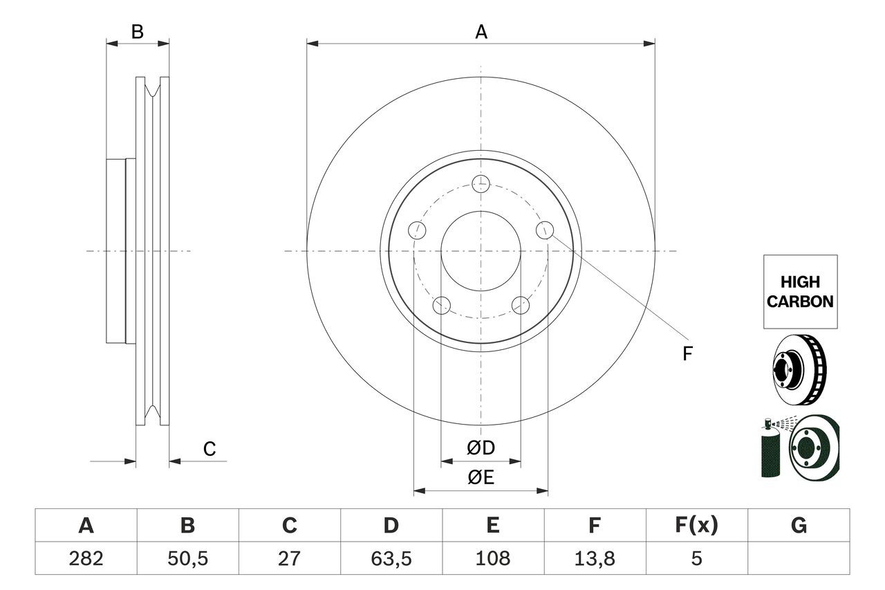 Купить 0986479F81 Bosch Ротор тормозной