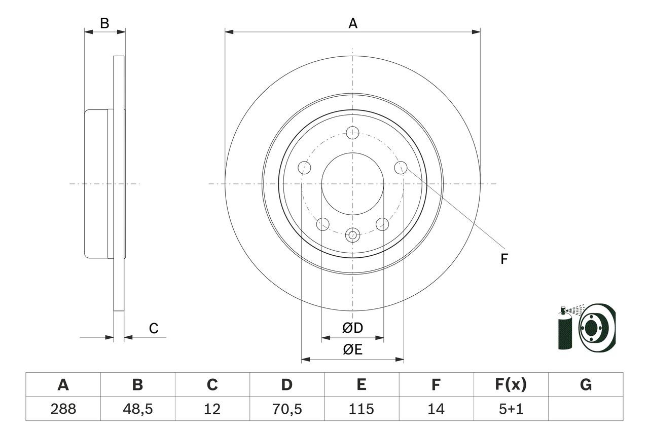 Купить 0986479F83 Bosch Диск тормозной задний