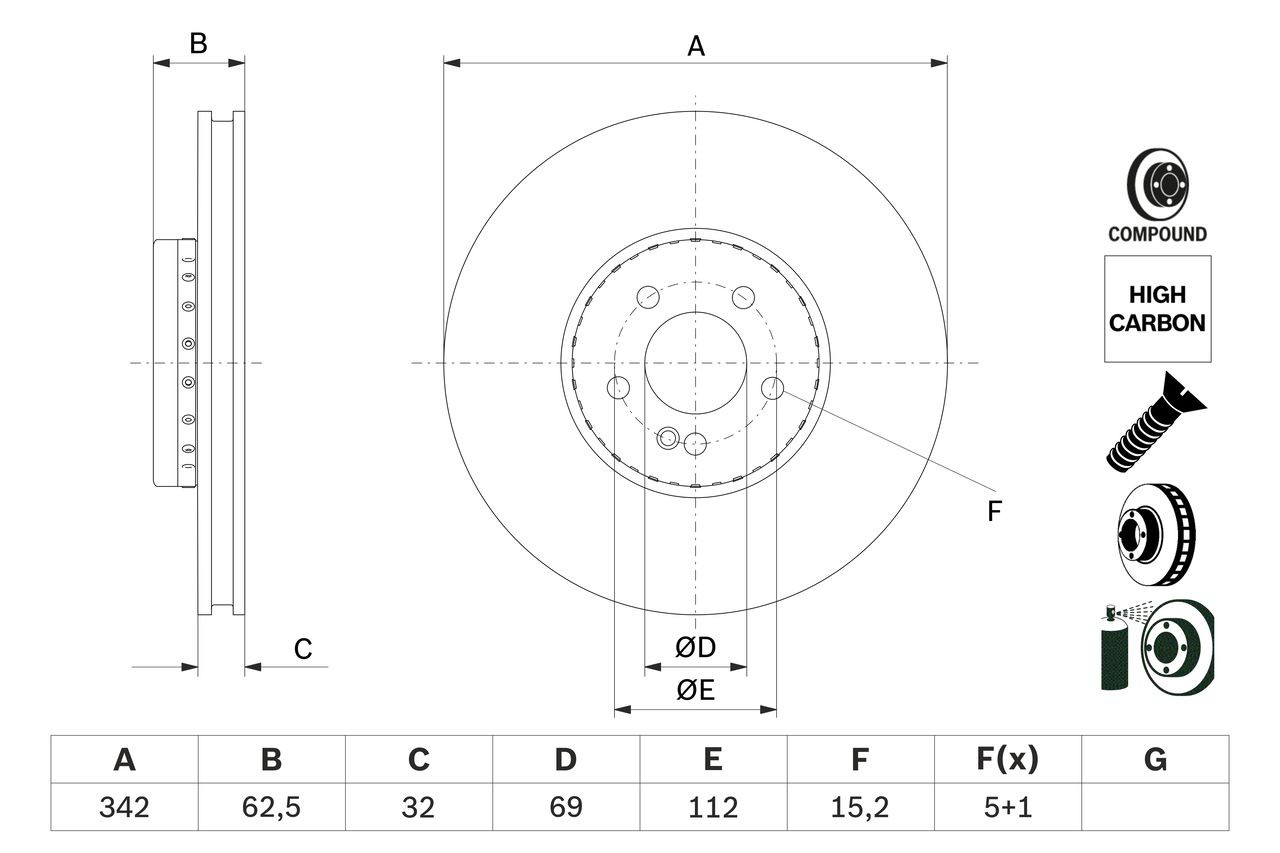 Купить 0986479H41 Bosch Ротор тормозной