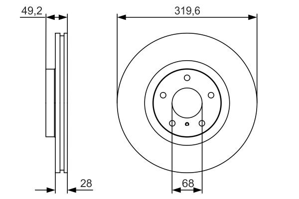Тормоз дисковый передний Bosch 0986479R22 цена, от 55.47 USD