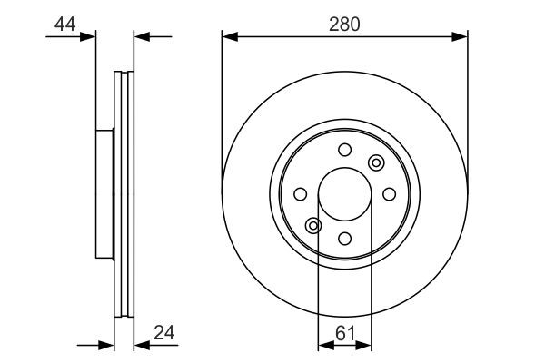 Тормоз дисковый передний Bosch 0986479R67 цена, от 33.81 USD