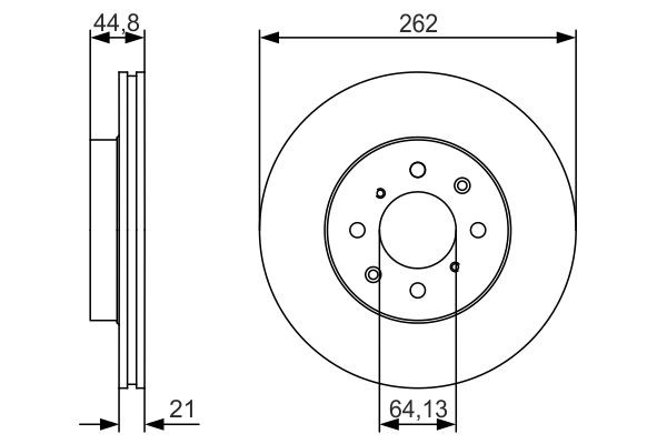 Купить 0986479R80 Bosch Ротор тормозной