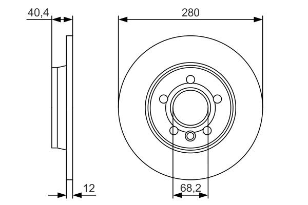 Задний тормозной диск Bosch 0986479R91 цена, от 29.56 USD
