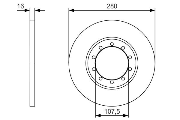 0986479R92 Bosch Дисковый тормоз
