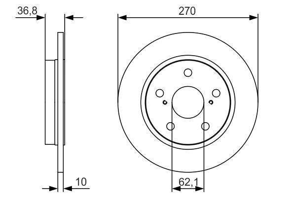 Купить 0986479S64 Bosch Диск тормозной задний