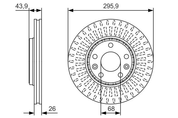 Тормоз дисковый передний Bosch 0986479S93 цена, от 42.46 USD