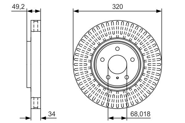 Купить 0986479T32 Bosch Ротор тормозной
