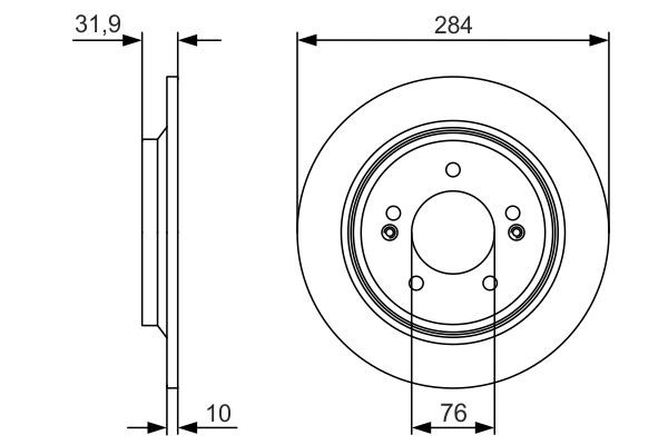Купить 0986479V09 Bosch Диск тормозной задний