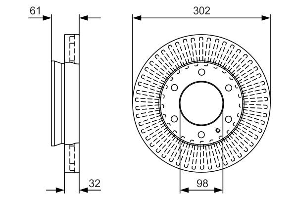 Купить 0986479V32 Bosch Ротор тормозной