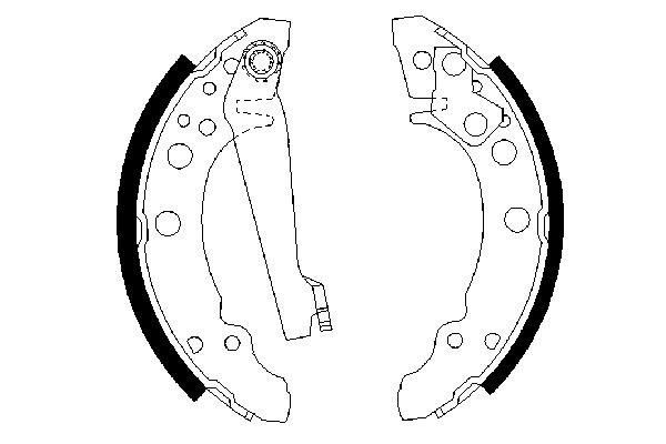 Купить 0986487002 Bosch Задние барабанные тормозные колодки