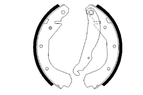 Задние барабанные колодки 0986487199 Bosch