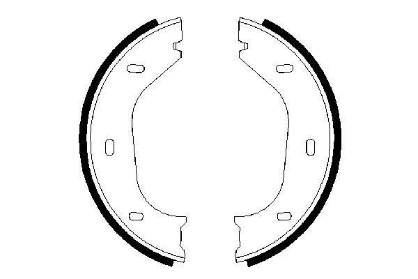 Купить 0986487202 Bosch Задние барабанные тормозные колодки