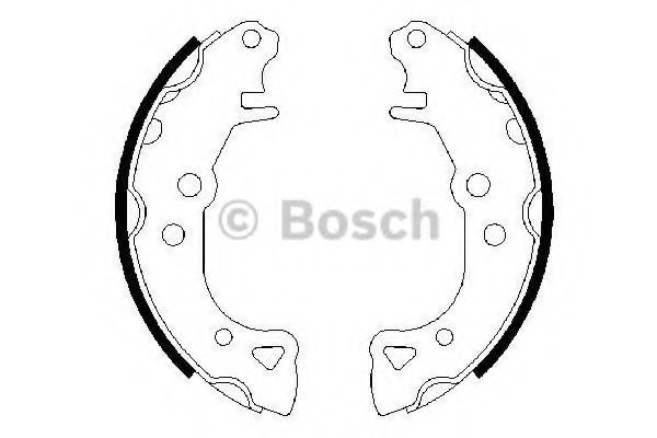 Задние барабанные колодки 0986487252 Bosch