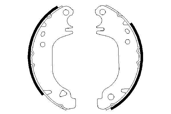Купить 0986487274 Bosch Задние барабанные тормозные колодки