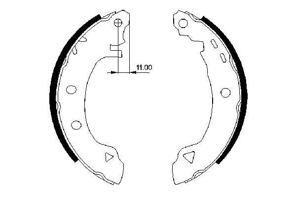 0986487295 Bosch Барабанные тормозные колодки