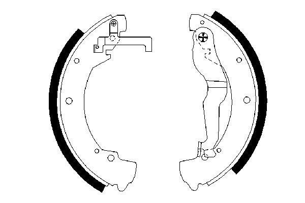 0986487312 Bosch Барабанные тормозные колодки