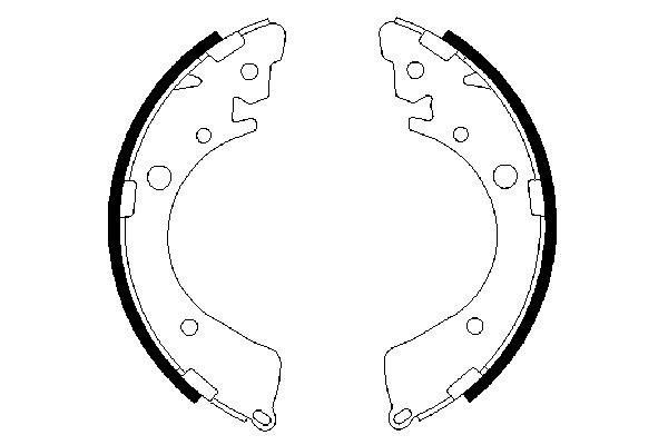 Купить 0986487323 Bosch Задние барабанные тормозные колодки