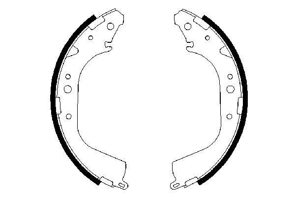 Купить 0986487414 Bosch Задние барабанные тормозные колодки