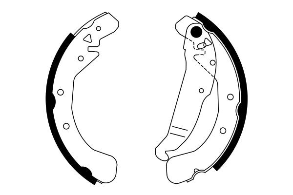 Купить 0986487554 Bosch Задние барабанные тормозные колодки