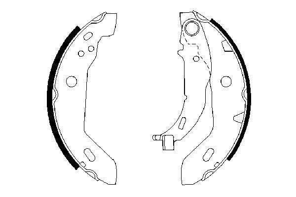 Купить 0986487565 Bosch Задние барабанные тормозные колодки