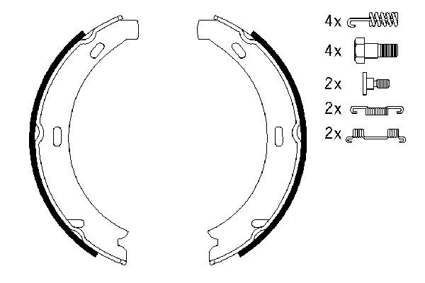 Тормозные колодки стояночного тормоза Bosch 0986487584 цена, от 26.78 USD