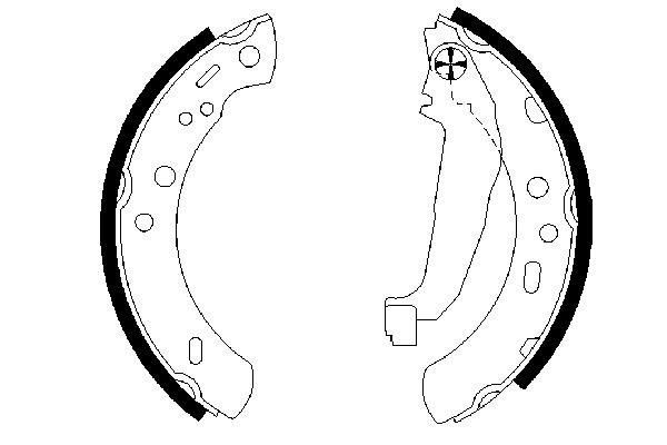 0986487604 Bosch Барабанные тормозные колодки