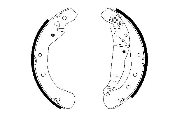 Купить 0986487658 Bosch Задние барабанные тормозные колодки