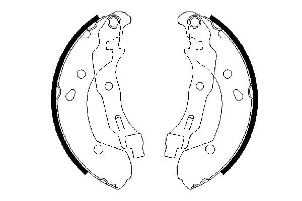 0986487668 Bosch Барабанные тормозные колодки