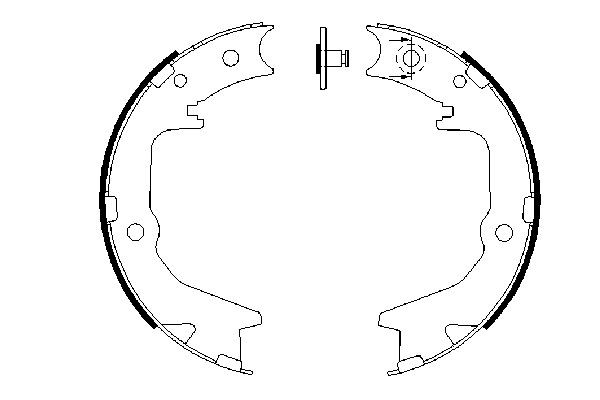 Купить 0986487683 Bosch Задние барабанные тормозные колодки