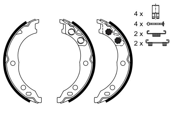 0986487712 Bosch Тормозные колодки ручника