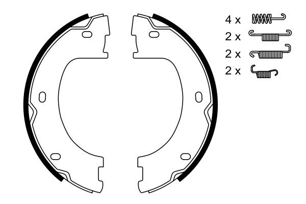 Тормозные колодки стояночного тормоза Bosch 0986487751 цена, от 34.60 USD