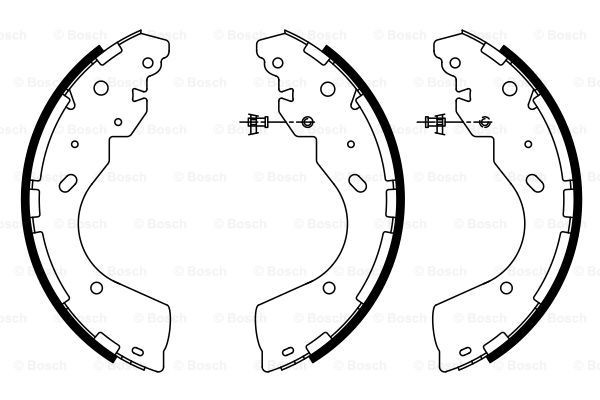 Задние барабанные колодки 0986487922 Bosch