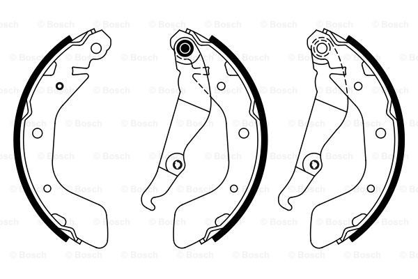 Задние барабанные колодки 0986487923 Bosch